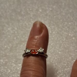 Disney Silver and Red Mickey Mouse Ring